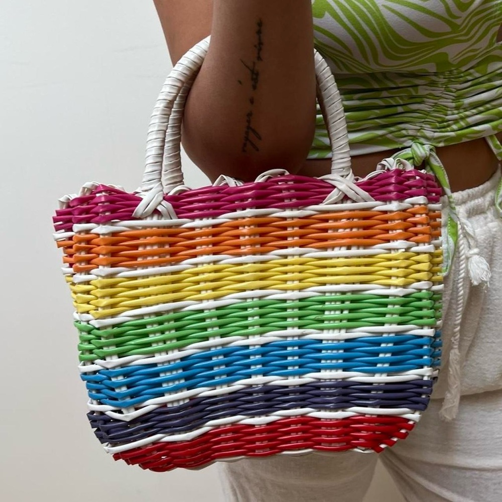 rainbow beach bag